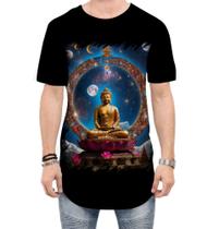 Camiseta Longline Buda Universo Lótus Imortalidade 5 Camiseta Longline Buda Universo Lótus Imortalidade 5