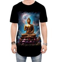 Camiseta Longline Buda Universo Lótus Imortalidade 6 Camiseta Longline Buda Universo Lótus Imortalidade 6