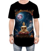 Camiseta Longline Buda Universo Lótus Imortalidade 7 Camiseta Longline Buda Universo Lótus Imortalidade 7