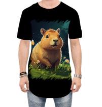 Camiseta Longline Capivara do Bem Animalzinho 13 Camiseta Longline Capivara do Bem Animalzinho 13