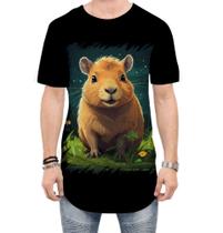 Camiseta Longline Capivara do Bem Animalzinho 14 Camiseta Longline Capivara do Bem Animalzinho 14