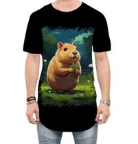 Camiseta Longline Capivara do Bem Animalzinho 20 Camiseta Longline Capivara do Bem Animalzinho 20