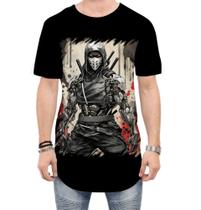 Camiseta Longline Ciborgue Ninja Robô Espreita 1 Camiseta Longline Ciborgue Ninja Robô Espreita 1