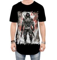 Camiseta Longline Ciborgue Ninja Robô Espreita 13 Camiseta Longline Ciborgue Ninja Robô Espreita 13