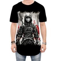 Camiseta Longline Ciborgue Ninja Robô Espreita 6 Camiseta Longline Ciborgue Ninja Robô Espreita 6