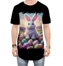 Camiseta Longline Coelhinho da Páscoa com Ovos de Páscoa 2