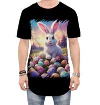Camiseta Longline Coelhinho da Páscoa com Ovos de Páscoa 3