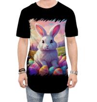 Camiseta Longline Coelhinho da Páscoa com Ovos de Páscoa 5