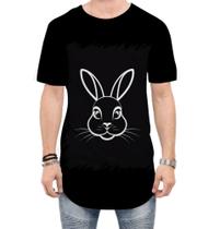 Camiseta Longline Coelhinho da Páscoa Minimalista 1