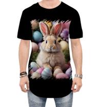 Camiseta Longline Coelhinho da Páscoa Realista Real 2