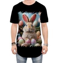 Camiseta Longline Coelhinho da Páscoa Realista Real 5