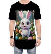 Camiseta Longline Coelhinho da Páscoa Traço Infantil 10