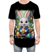 Camiseta Longline Coelhinho da Páscoa Traço Infantil 5 Camiseta Longline Coelhinho da Páscoa Traço Infantil 5