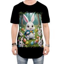 Camiseta Longline Coelhinho da Páscoa Traço Infantil 6