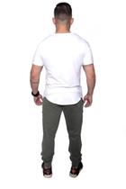 Camiseta Longline confort Kruger's Concept Bolso False 02 - Masculino - GG - Branco