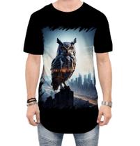 Camiseta Longline Coruja Metropolitana Design 5 Camiseta Longline Coruja Metropolitana Design 5
