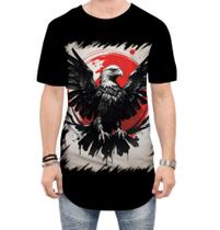Camiseta Longline de Águia Asas Coragem Visão 12