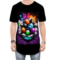 Camiseta Longline de Ovos de Páscoa Artísticos 4