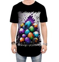 Camiseta Longline de Ovos de Páscoa Artísticos 9