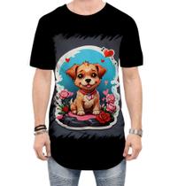 Camiseta Longline Dia dos Namorados Cachorrinho 10