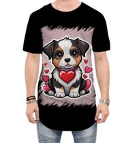 Camiseta Longline Dia dos Namorados Cachorrinho 15