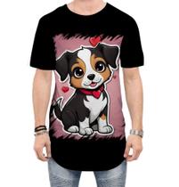 Camiseta Longline Dia dos Namorados Cachorrinho 18 - Kasubeck Store
