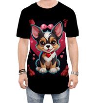 Camiseta Longline Dia dos Namorados Cachorrinho 8