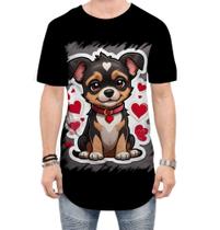 Camiseta Longline Dia dos Namorados Cachorrinho 9