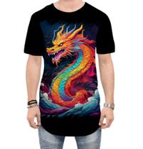 Camiseta Longline Dragão Chinês Lendário Mito 1