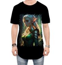 Camiseta Longline Elfa Linda na Floresta Mágica 5