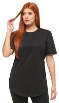 Camiseta longline feminino manga curta c1f