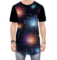 Camiseta Longline Fogos de Artifício Rojões Ano Novo 5