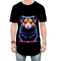 Camiseta Longline Hamster Neon Pet Estimação 12