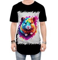 Camiseta Longline Hamster Neon Pet Estimação 13