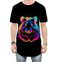 Camiseta Longline Hamster Neon Pet Estimação 14
