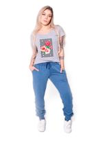 Camiseta Longline Kruger's Concept FLOWERS - Feminino - PP - Mescla