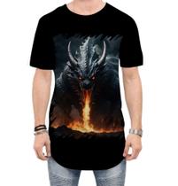 Camiseta Longline Leviathan Infernal Fogo 3