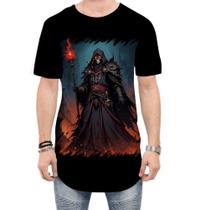 Camiseta Longline Lich Ancião Desenhado Magia 5 Camiseta Longline Lich Ancião Desenhado Magia 5