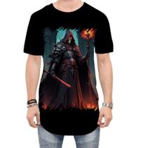 Camiseta Longline Lich Ancião Desenhado Magia 6