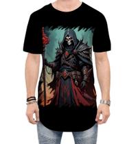 Camiseta Longline Lich Ancião Desenhado Magia 7