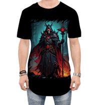 Camiseta Longline Lich Ancião Desenhado Magia 8