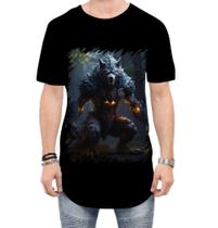 Camiseta Longline Lobisomem Criatura das Trevas Folclore 3 - Kasubeck Store