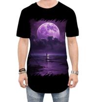 Camiseta Longline Lua Púrpura Luar Roxo Moon Lunar 1