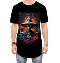 Camiseta Longline Mago das Trevas Poder Magia 1 Camiseta Longline Mago das Trevas Poder Magia 1
