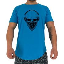 Camiseta Longline Manga Curta MXD Conceito Caveira Com Bandana