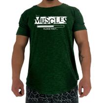 Camiseta Longline Manga Curta MXD Muscles Please Wait