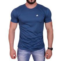 Camiseta Longline Masculina Azul Marinho Corte Justo