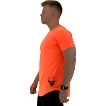 Camiseta Longline Masculina MXD Conceito Estampa Lateral Caveira Gangster