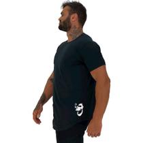 Camiseta Longline Masculina MXD Conceito Estampa Lateral Caveira Gorila