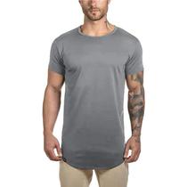 Camiseta Longline Masculina Stilo Conforto Manga Curta